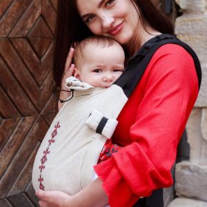 Sling de argolas creme.